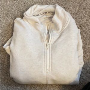 Quarter zip cropped sweatshirt